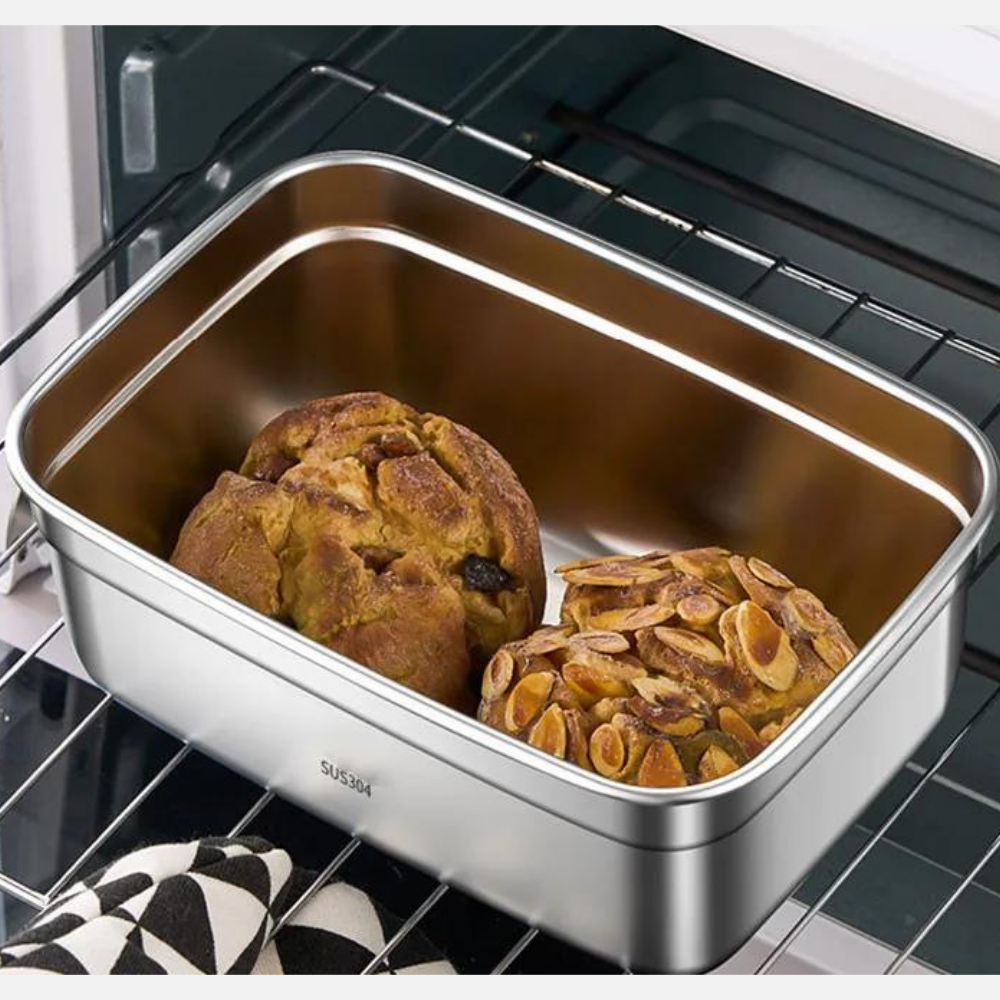 Conjunto de Pote Hermético de Aço inoxidável