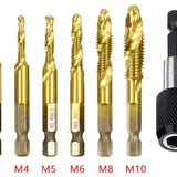 Kit 6 Brocas Power Titanium 2 em 1 + Porta-Brocas