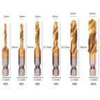 Kit 6 Brocas Power Titanium 2 em 1 + Porta-Brocas