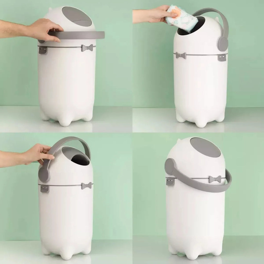 Lixeira Anti Odor com Tampa Selada 10 Litros para Fraldas e Resíduos